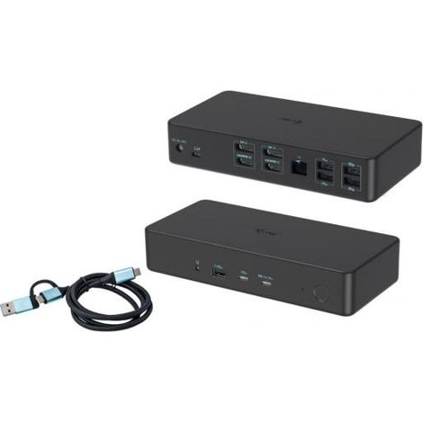 i-tec USB 3.0 / USB-C / Thunderbolt 3 Professional Dual 4K Display Docking Station Generation 2 + Power Delivery CADUAL4KDOCKPD2