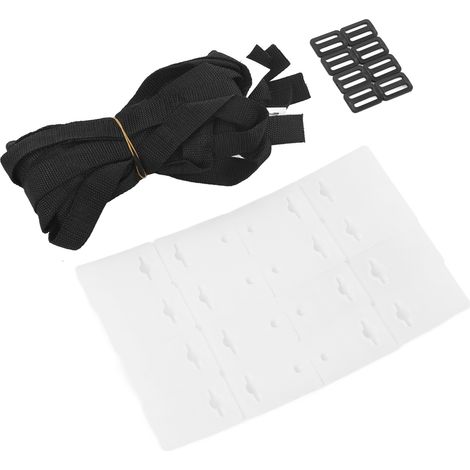 Kit de fixation pour enrouleur de couverture solaire de piscine (8 pièces) avec plaques de fixation et boucles (1/5)