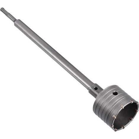 Fresa Muro Cemento A Tazza 75 Mm Asta Prolunga 50 Cm Attacco Trapano Sds Plus (1/2)