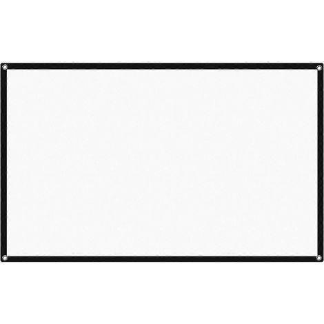 Écran de projection anti-plis, écran de projection portable, accessoires de cinéma-122X77X0.2CM-White (1/4)