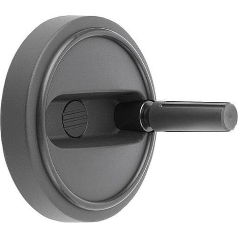 KIPP Handrad Gr.3 D1=125 Form C Passbohrung mit Nut Thermoplast (1/3)