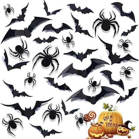Decorazioni Adesivi Halloween 68 pezzi Vari Tipi (1/4)