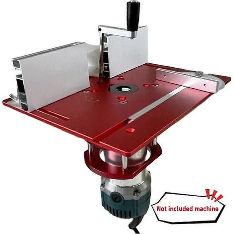 Kit de plaque encastrée en aluminium pour table de défonceuse, système de levage pour défonceuse, plaque de retournement pour établi, outil de travail du bois, affleureuse (1/5)
