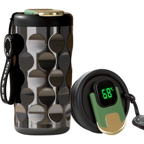 Nouvelles tasses à café intelligentes de voyage, 411 ml (14,5 oz), affichage tactile de la température, design innovant, antiadhésives et faciles à n (1/5)