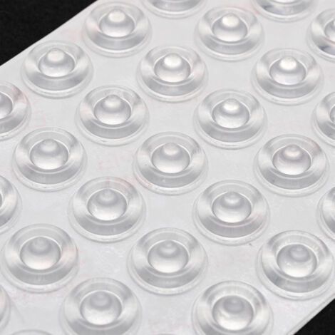 50Pcs Patin Protection Transparent, Auto-AdhéSif Patin Silicone Doux Sans Trace Transparente AdhéSifs ButéEs Amortisseur de Porte Butoir Silicone Transparent pour Boutons de Porte (1/4)