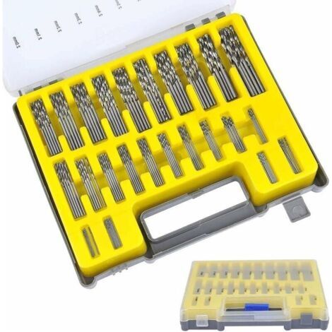 Bardusch-Lot de 150 mini forets hélicoïdaux, kit de forets à queue HSS Micro outil de forage hélicoïdal pour le bricolage du bois avec boîte de rangement, 0,4 mm 3,2 mm (1/5)