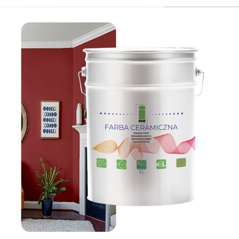 PITTURA MURALE LAVABILE IN CERAMICA MARRONE MATTONE 5L ANTIMACCHIA (1/5)