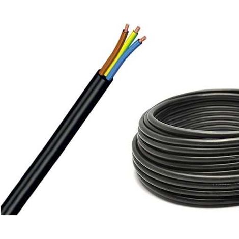 Câble PVC 3G2,50 H05VV-F Noir