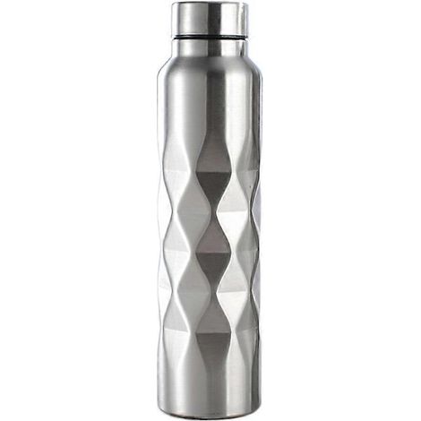 Bouteille d'eau de sport en acier inoxydable à simple paroi de 1000 ml -- (1/5)
