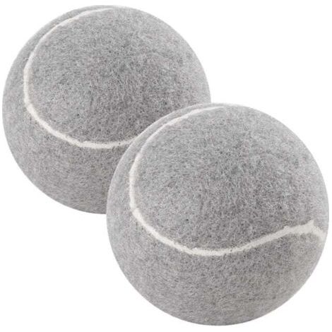 Lot de 2 Balles Tennis PréDéCoupéEs pour Pieds Meubles et Protection Sol, RevêTement en Feutre RéSistant , Gris