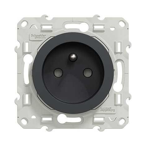 Steckdose Schneider Electric Odace 16 A 250 V Anthrazit