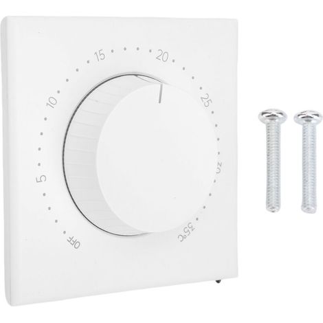 Bouton de Thermostat de chauffage au sol, boîtier ignifuge, mécanique, manuel, indicateur LED, contrôle de la température, électrique 16A (1/5)