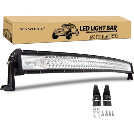 Barre Led Incurvée 42 Pouces 107 cm 540W Longue Portée Triple Rangée Rampe eclairage Led Bar 12V 24V, Etanche Barre Lumineuse pour 4x4 Offroad Véhicule Voiture Camion SUV UTE ATV (1/5)