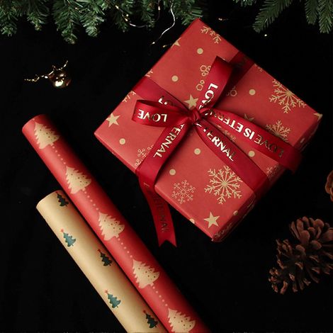 sac de papier cadeau kraft épais à motif de Noël, décoratif et à effet visuel, pour la maison (édition 2025) (1/5)