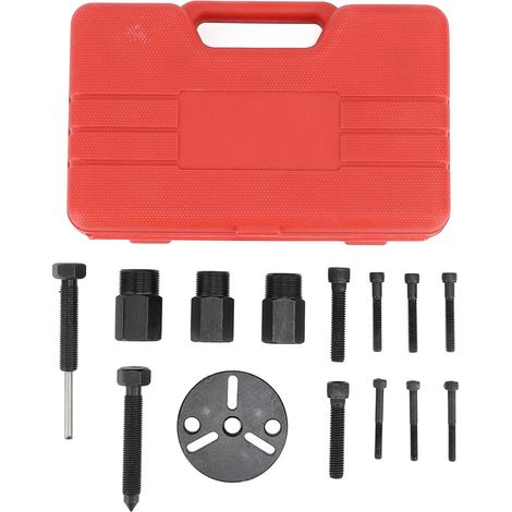 Convient aux outils de réparation d'embrayage de compresseur d'air en acier inoxydable, extracteur d'embrayage de climatisation, kit de démontage et d'assemblage de climatisation automobile, type à ex