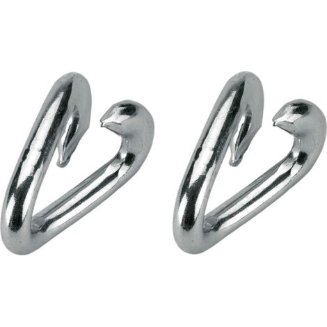 2x Maillon de sécurite 10mm fausse maille acier ouvert chaîne câble corde attache spirale