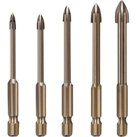 Efficient Universal Drilling Tool Drill Bit Set Thickened High Hardness Accessory Tool Carbide Drill Bit Set Multifunctional Cross Alloy Drill Bit