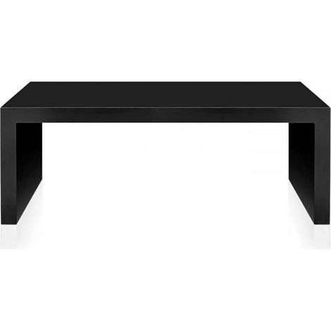 Tavolino basso da interno salotto in MDF laccato 120x60x43h cm Chick Bloir -  Black