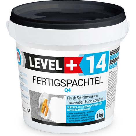 LEVEL+ Fertigspachtel Spachtelmasse Glättmasse L+14 - 1KG (1/5)