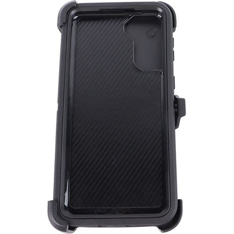Étui robuste pour Galaxy S21 Ultra avec protection des ports, clip et béquille inclus, noir, coque antichoc (1/5)
