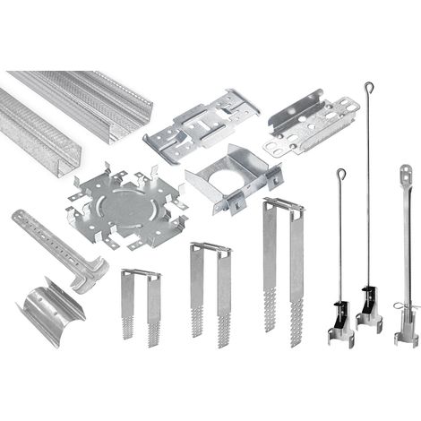 UD 28 / CD 60 Trockenbau Profile & Zubehör Direktabhänger Rigips Decke Unterkonstruktion: 75cm Ösendraht inkl. Schnellabhänger, 10 Stück (Zubehör)