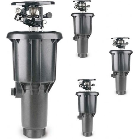 Pack 4 Aspersor Emergente para Riego Enterrado  Aspersor Agricola impacto MaxiPou 6-13 m 1/2''   Circular y Ajustable (1/5)