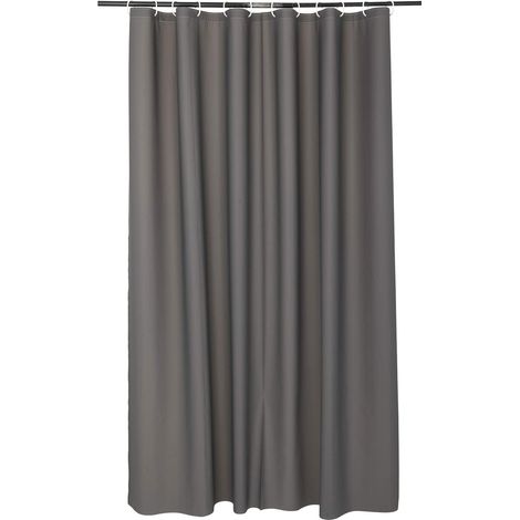 1 - Rideau De Douche - Peva - Imperméable - Pour Salle De Bain - Anthracite - 180x200cm