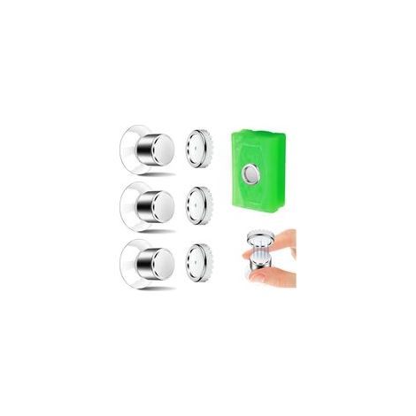 Lot de 3 Porte-Savon Magnétique, Ventouse - Fixation Solide, Porte-Savon de Douche sans Perçage, Aimanté en Acier Inoxydable pour Salle de Bain et Cuisine (1/5)