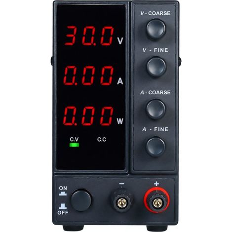 Fuente de alimentación conmutada de CC WANPTEK NPS3010W 0-30V 0-10A, pantalla LED de 3 dígitos, mini fuente de alimentación ajustable de alta precisión, salida regulada de doble voltaje y corriente 11 (1/5)