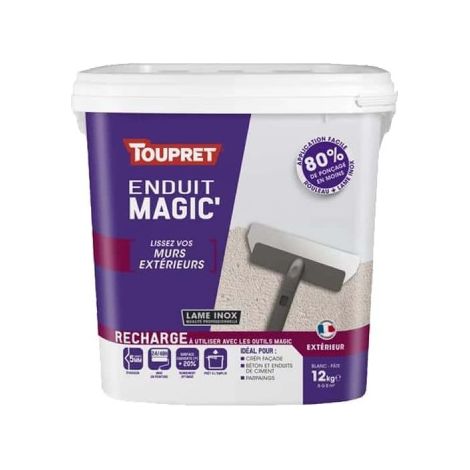 Toupret Magic'murs Extérieurs 12kg Enduit De Rénovation Extérieur Haute Performance - Générique