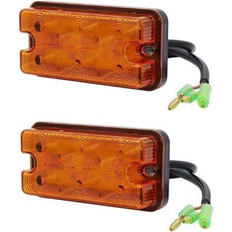 2 Pieces LED Front Turn Signal Light for Forklift Trailer Clearance Light Amber 12V-80V for Truck (1/4)