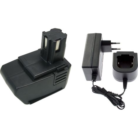 Trade-Shop 2in1 Set: Ni-MH Akku 9,6V / 2000mAh + Ladegerät inkl. Netzteil für Hilti SF100 SF100A SFB105 SB10 BD2000 ersetzt SBP10 265605 315078 334584 (1/5)