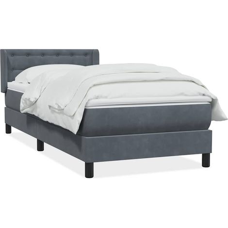 Maison Exclusive - Boxspringbett mit Matratze Dunkelgrau 80x220 c