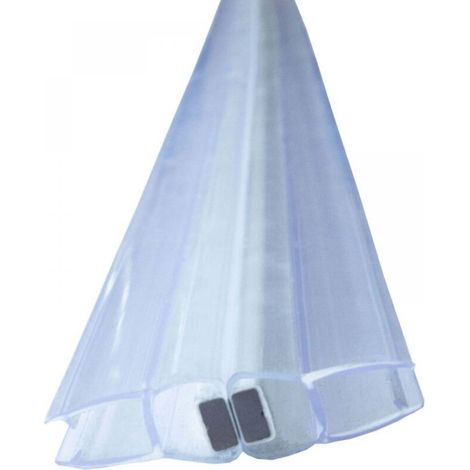 Joint d'étanchéité pour porte de douche - Magnétique - 200 cm - Angle de fermeture 180° - Pour portes coulissantes ou battantes - PVC transparent