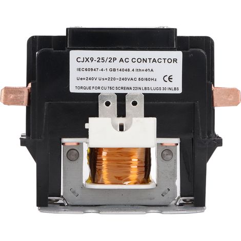 Contacteur de climatiseur 240 V en alliage d'argent (85 %) CJX9-25/2P 25 A (1/5)