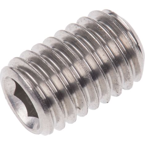 Vis sans tête, M8 x 12mm, tête Jeu de douilles hexagonales, en Acier Inoxydable Vis sans tête A2 304 ( Prix pour Sachet de 25 )