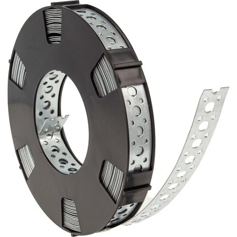 tecuro Lochband Montageband 17 mm x 10 m Rolle - Stahl verzinkt