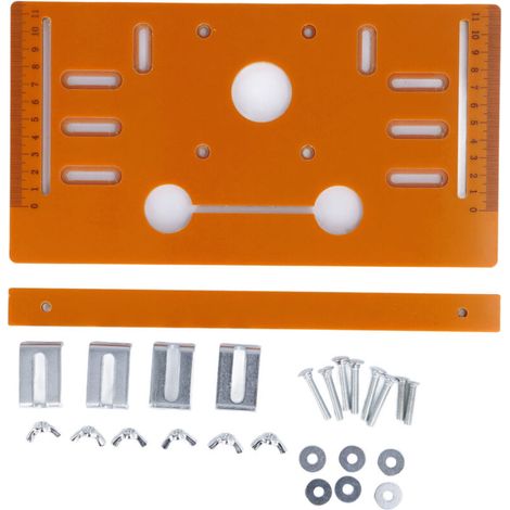 Placa base para máquina de corte de 28x15 cm, base guía para sierra circular de 10 cm (4 pulgadas) para trabajos de carpintería (1/5)