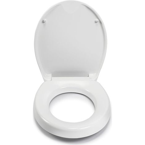 Croydex Ramor Raised 5cm Toilet Seat with Anti-Bacterial, Everfast Fixings (1/5)
