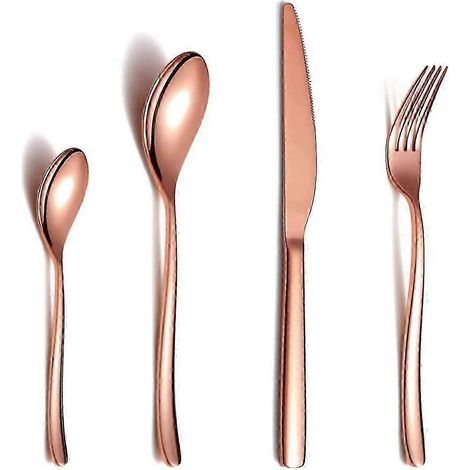 24-teiliges Besteckset, Edelstahl-Besteckset mit Messer und kompatiblen Messersets (1/5)