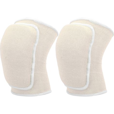 Weiße elastische Knieschoner für Kinder, ideal für Sport, Tanz, Volleyball und Basketball. (1/5)