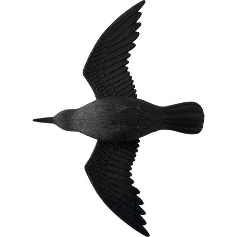 Statuetta Scaccia Volatili a Forma Animale Corvo in Volo Lif 41 x 56 cm