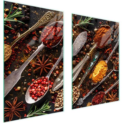 PIASTRA PROTETTIVA IN VETRO PER CUCINA 65x52 SPEZIE (1/5)