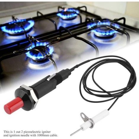 Allumeur Piézo - Sortie 2 Fils - Pour Barbecue Grill Cuisinière Gaz - Kit Complet - 1 Pièce (1/4)