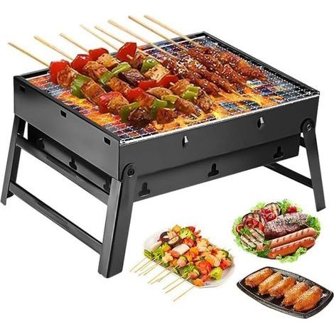 Tragbarer Holzkohlegrill – 43 cm Klappgrill – Kompakter Mini-Tischgrill – Kleiner Outdoor-Grill – Ideal für Reisen, Garten, Picknick und Strand (1/5)
