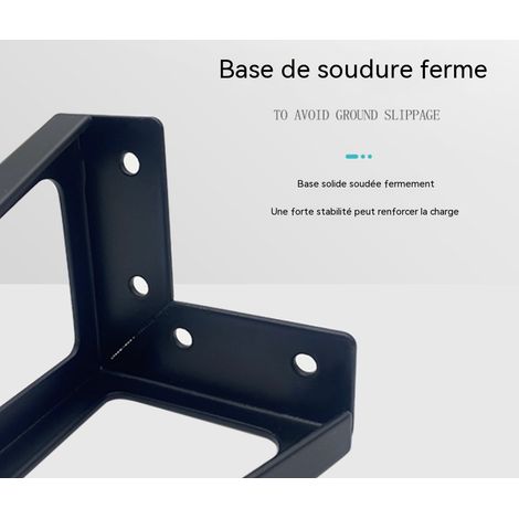 Lot de 4 pieds de meubles de rechange en métal - Noir - 15 cm - Pour meubles, meubles, meubles, armoires, canapés, autres pieds de meubles. (15 cm, noir clair) MNS (1/4)