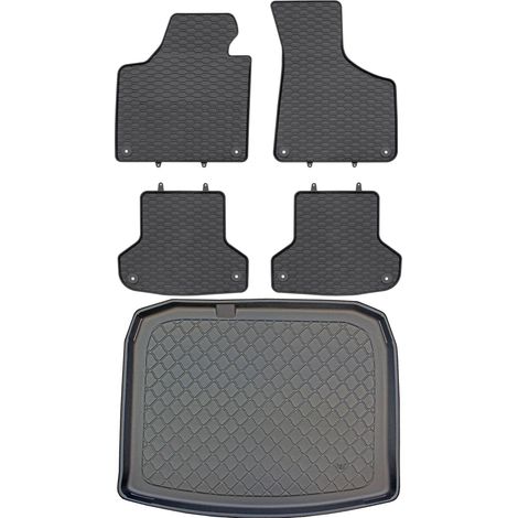 Set di tappetini in gomma per auto e tappetino per bagagliaio per Audi A3 8P Sportback dal settembre 2004 al gennaio 2013. (1/5)
