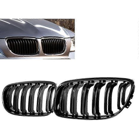 Paire de calandres avant noires brillantes pour BMW Série 3 E90 Berline/Break 2009-2011 (1/4)