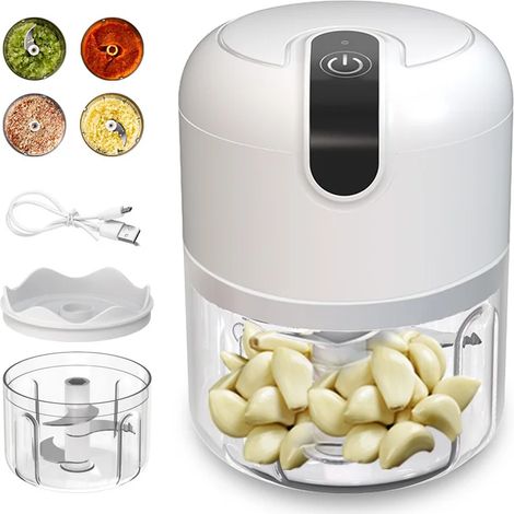 mini hachoir à légumes électrique portable rechargeable de 250 ml pour l'ail et les légumes (1/5)