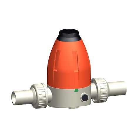 Valve de maintien de pression GF 586 PP/EPDM 0,5-9 bar d 20 Vis avec buse SDR11 sans manomètre.